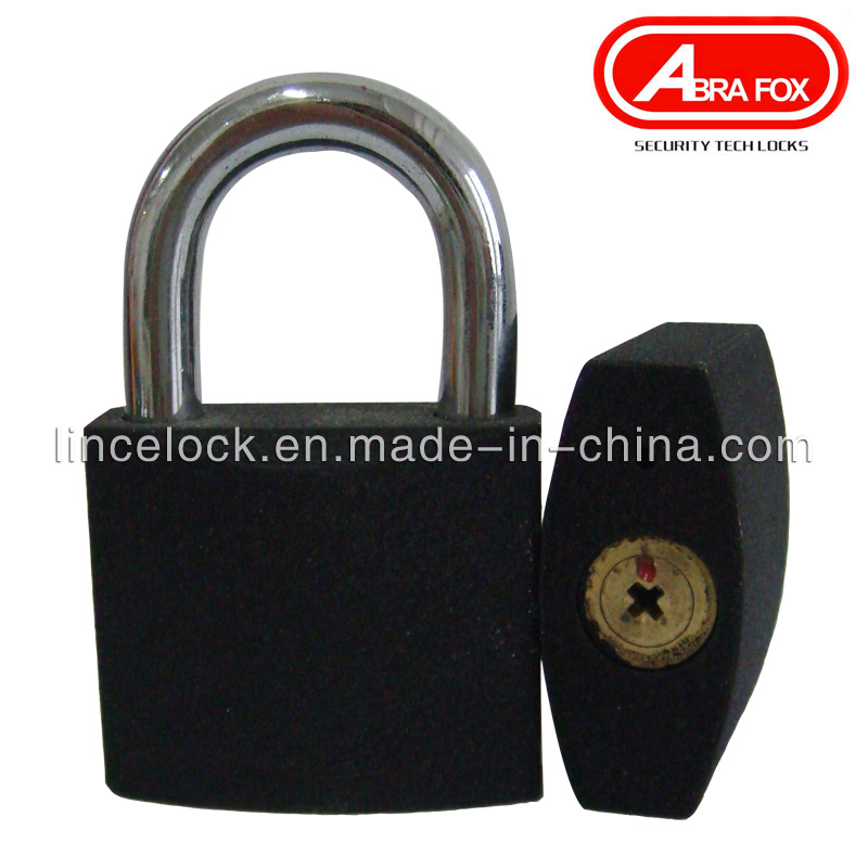 Grey Sturdy Iron Padlock with Cross Key (303A)